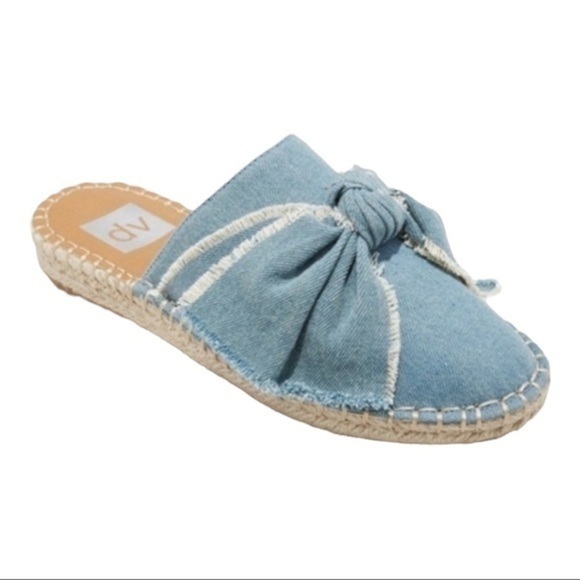 DV by Dolce Vita Shoes - DV by Dolce Vita Chambray Bow Mule Espadrille Shoe